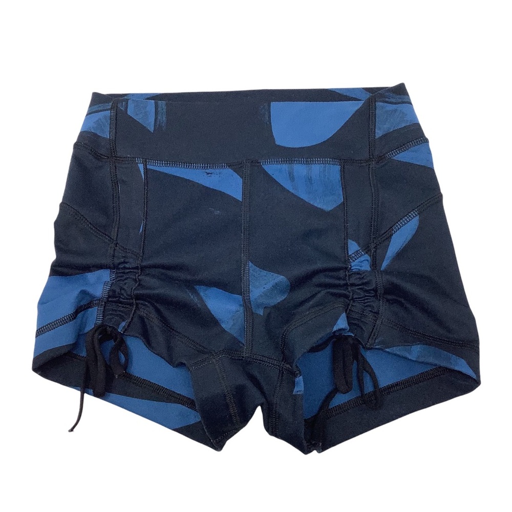 Lululemon Liberty High Rise Shorts Back Spin Stroke Poseidon Black 0/2